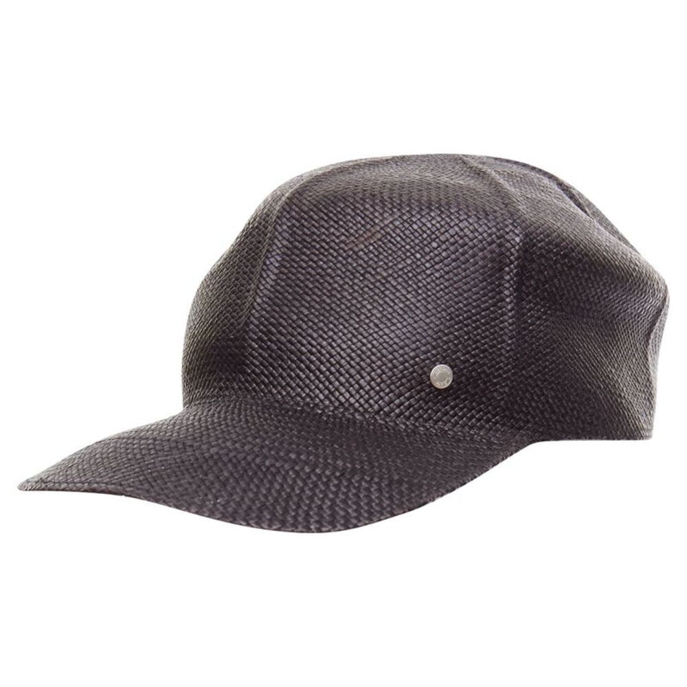 Hermes Riley Panama Straw Silver Logo Cotton Lined Cap Hat - Picture 2 of 6